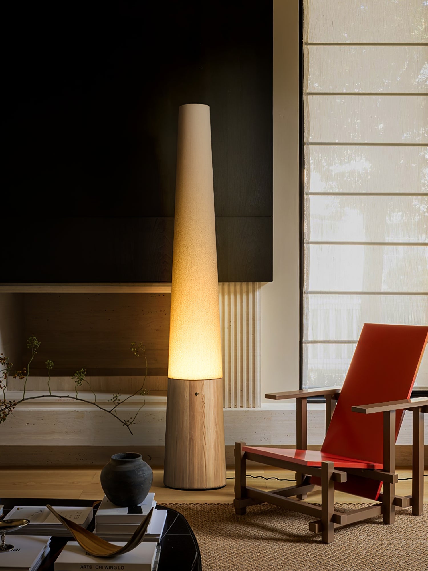 Cone Wooden Floor Light, Floor Lamp, detail 5