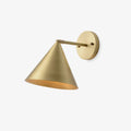 Conica Brass Wall Light, Hardwired Wall Sconce, Dia 20cm x H 20cm