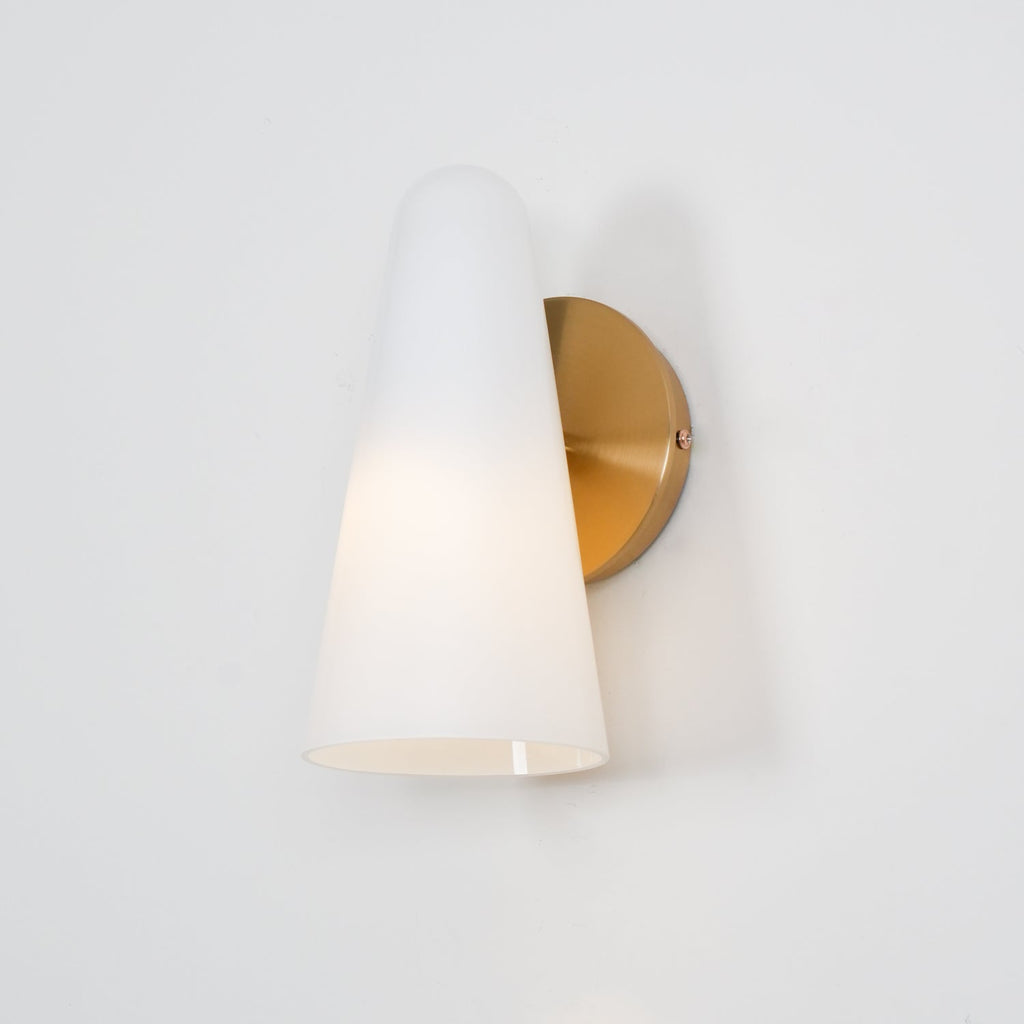 Conical Glass Wall Light, Hardwired Wall Sconce, detail 46