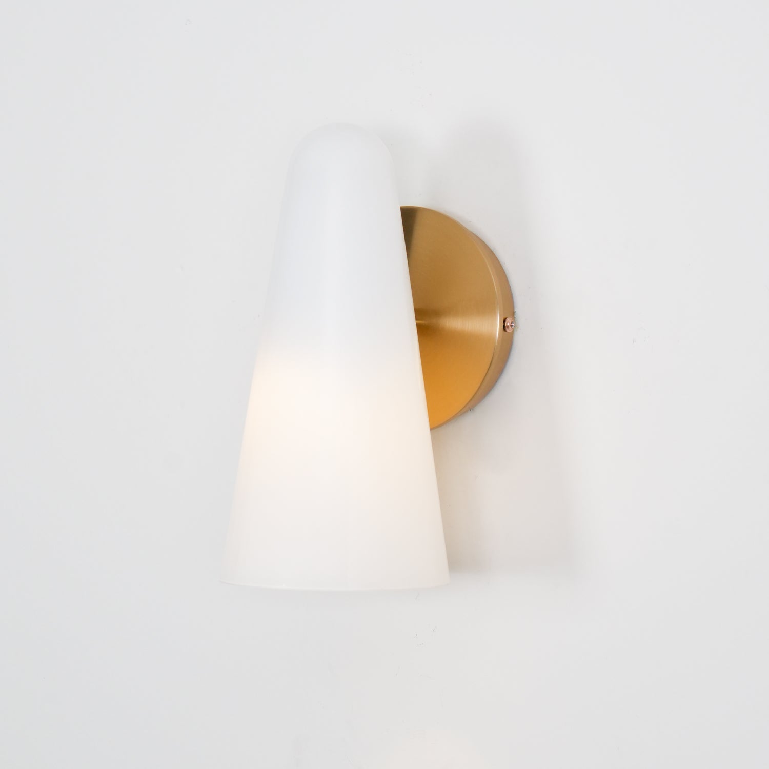 Conical Glass Wall Light, Hardwired Wall Sconce, detail 34