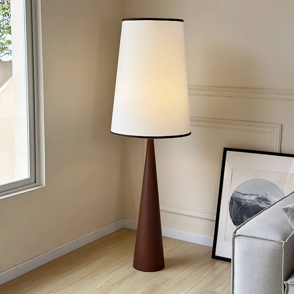 Faux Wood Conical Floor Light, Floor Lamp, detail 3