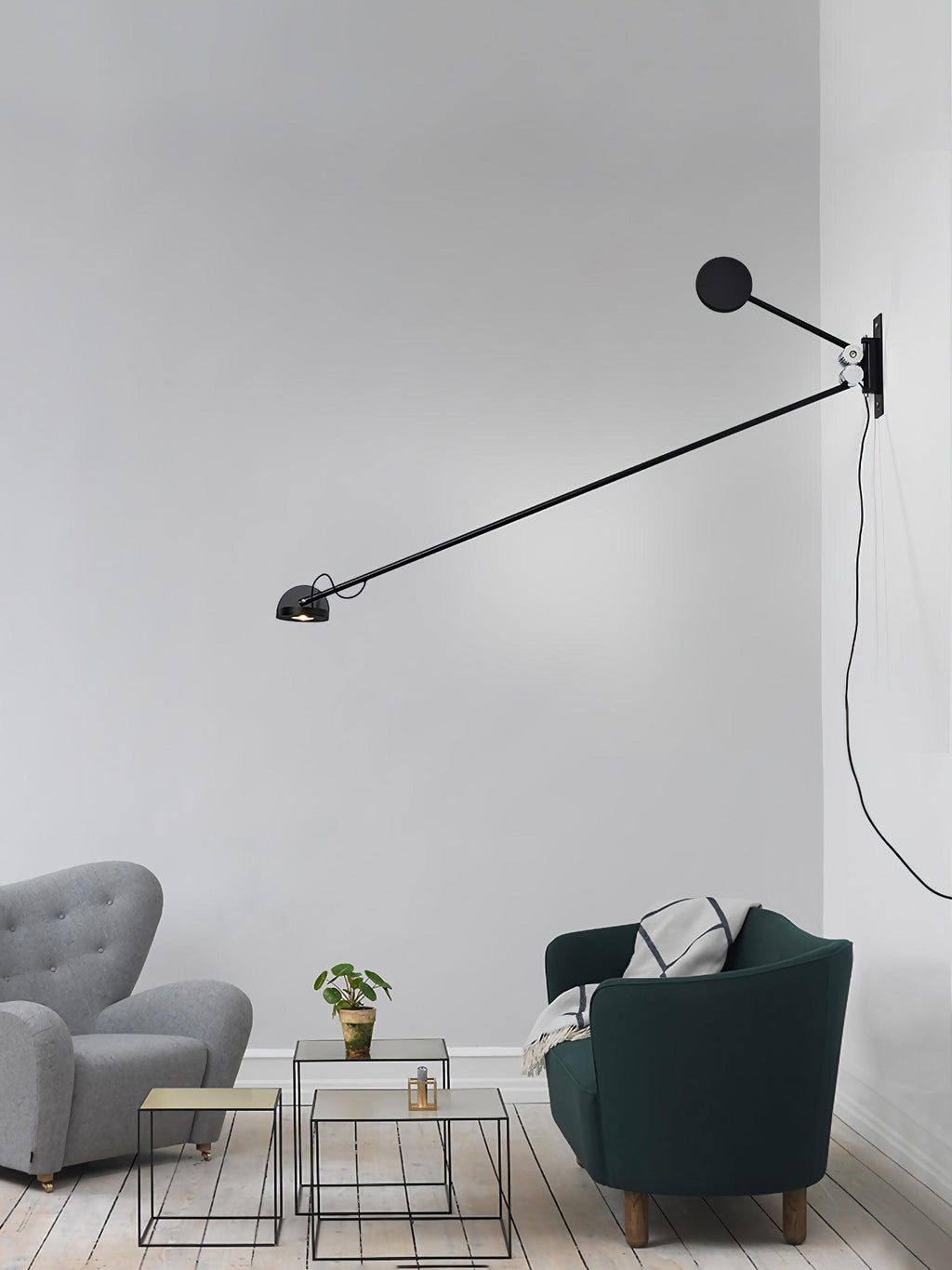 Precision Movement Wall Light - W 124cm x H 20cm Metal, Bedroom Wall Sconce, detail 5