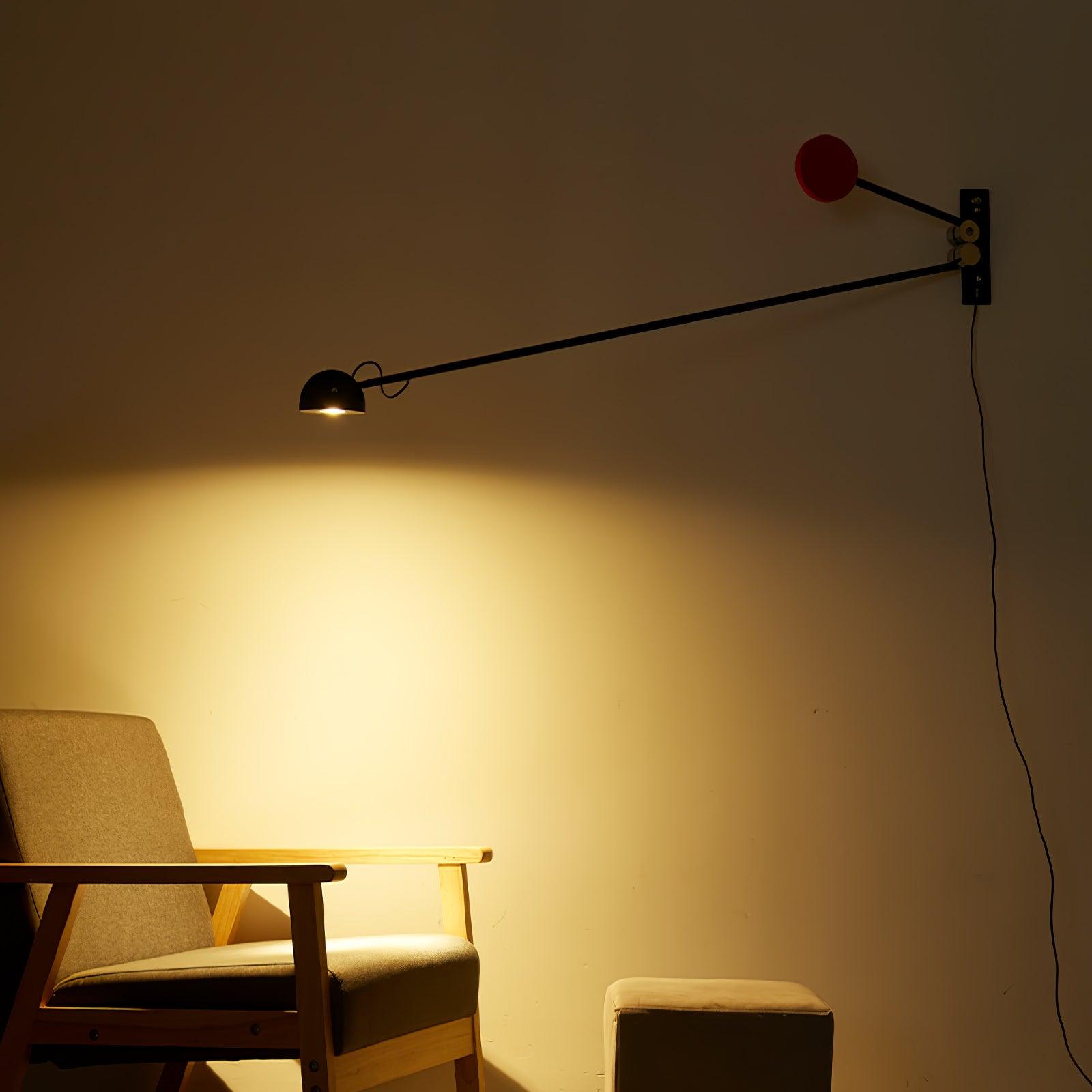 Precision Movement Wall Light - W 124cm x H 20cm Metal, Bedroom Wall Sconce, detail 4