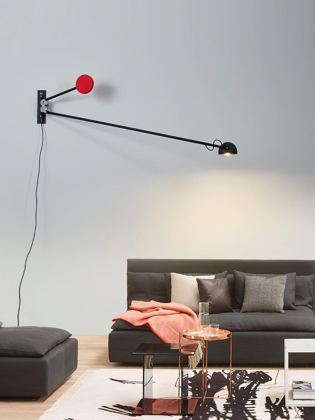Precision Movement Wall Light - W 124cm x H 20cm Metal, Bedroom Wall Sconce, detail 6