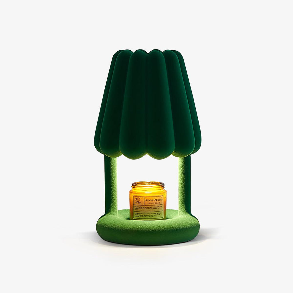 Coral Ice Cream Table Light, Bedside Table Lamp, Flocking Resin body, ∅ 6.3″ x H 12.2″