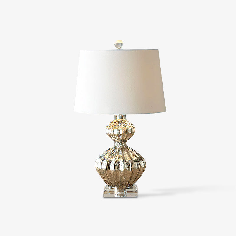 Cottage Table Light, Bedside Table Lamp, Glass, ∅ 13.7″ x H 22.8″