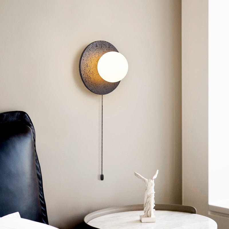 Crater Backlit Wall Light, Hardwired Wall Sconce, detail 3
