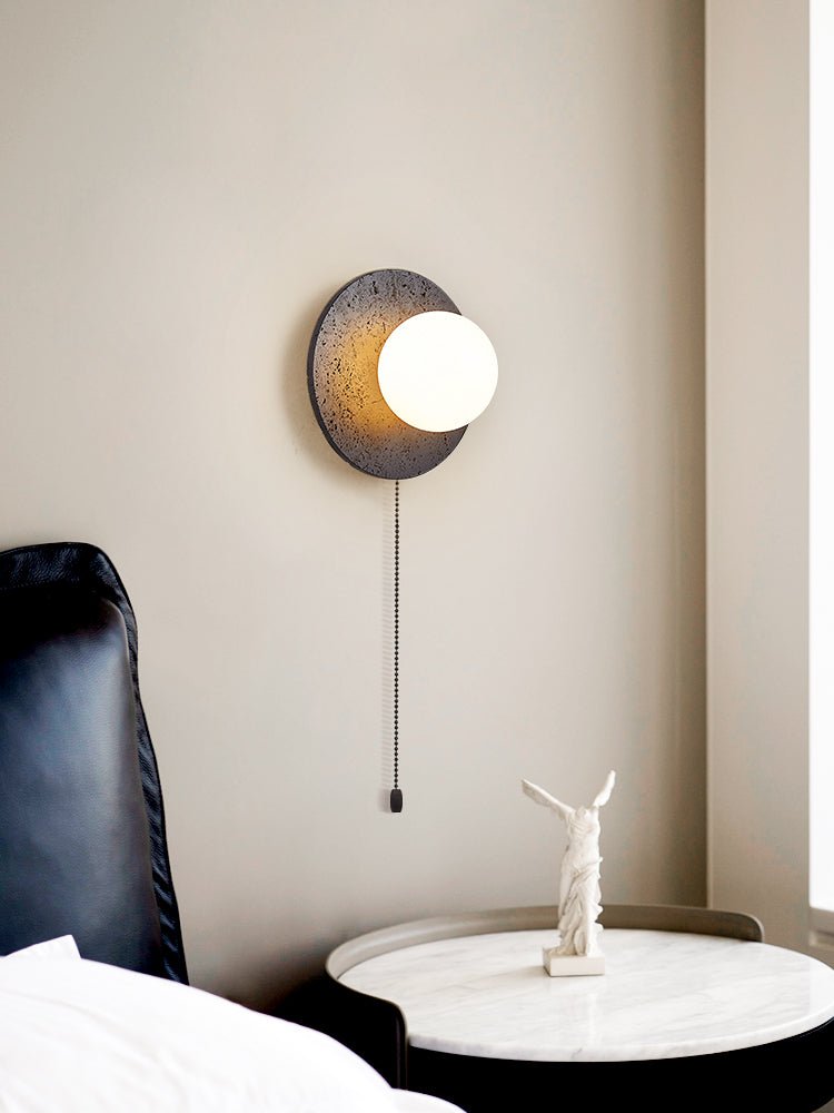 Crater Backlit Wall Light, Hardwired Wall Sconce, detail 4