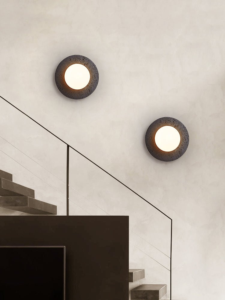 Crater Backlit Wall Light, Hardwired Wall Sconce, detail 5
