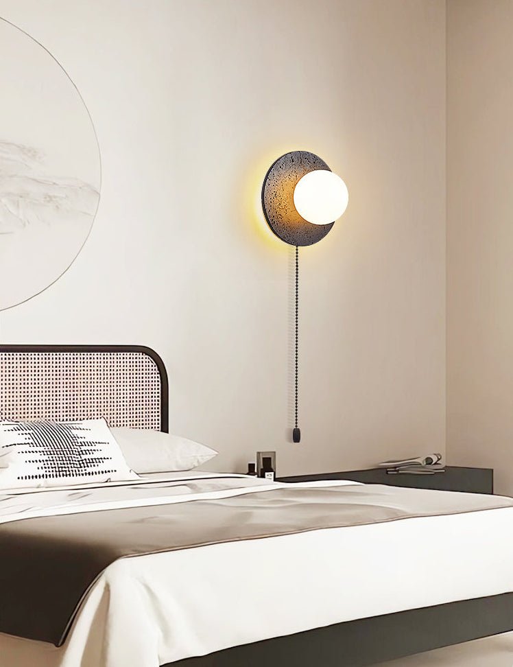 Crater Backlit Wall Light, Hardwired Wall Sconce, detail 7