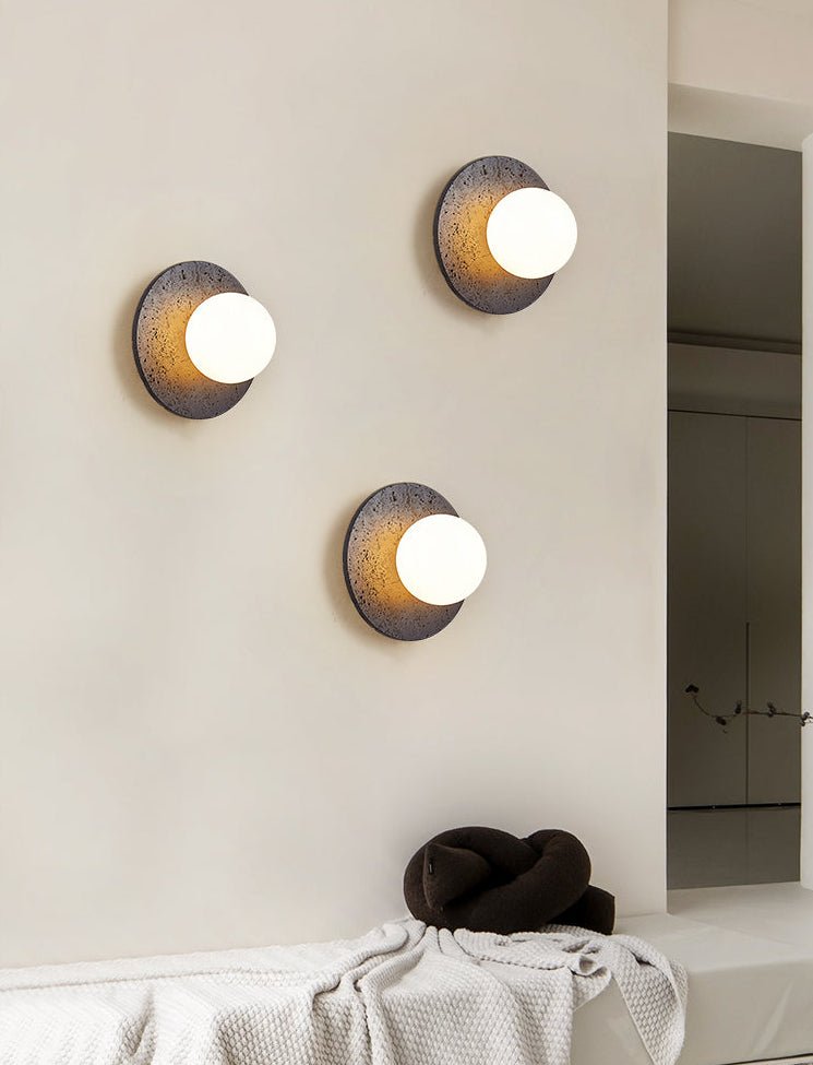 Crater Backlit Wall Light, Hardwired Wall Sconce, detail 8