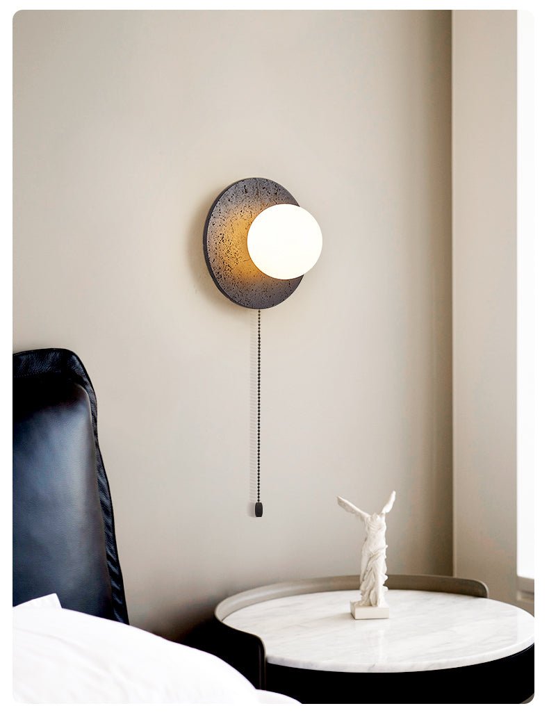 Crater Backlit Wall Light, Hardwired Wall Sconce, detail 9