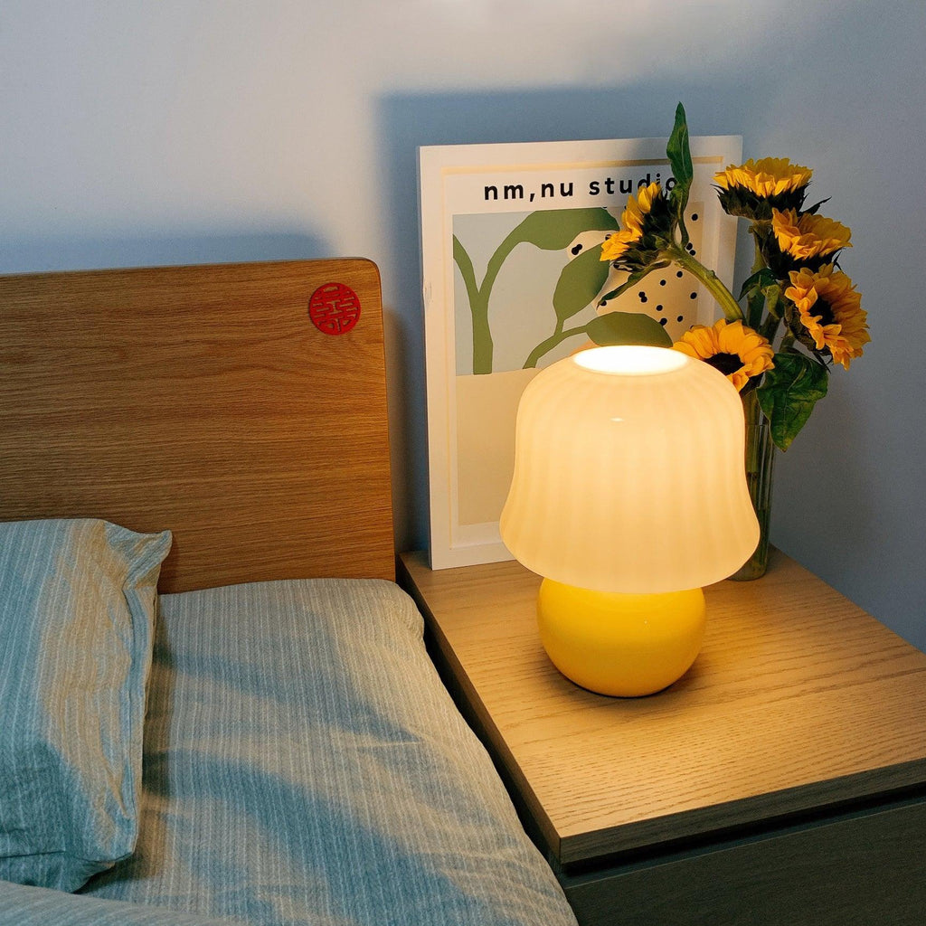 Creamy Mushroom Table Light, Bedside Table Lamp, detail 4