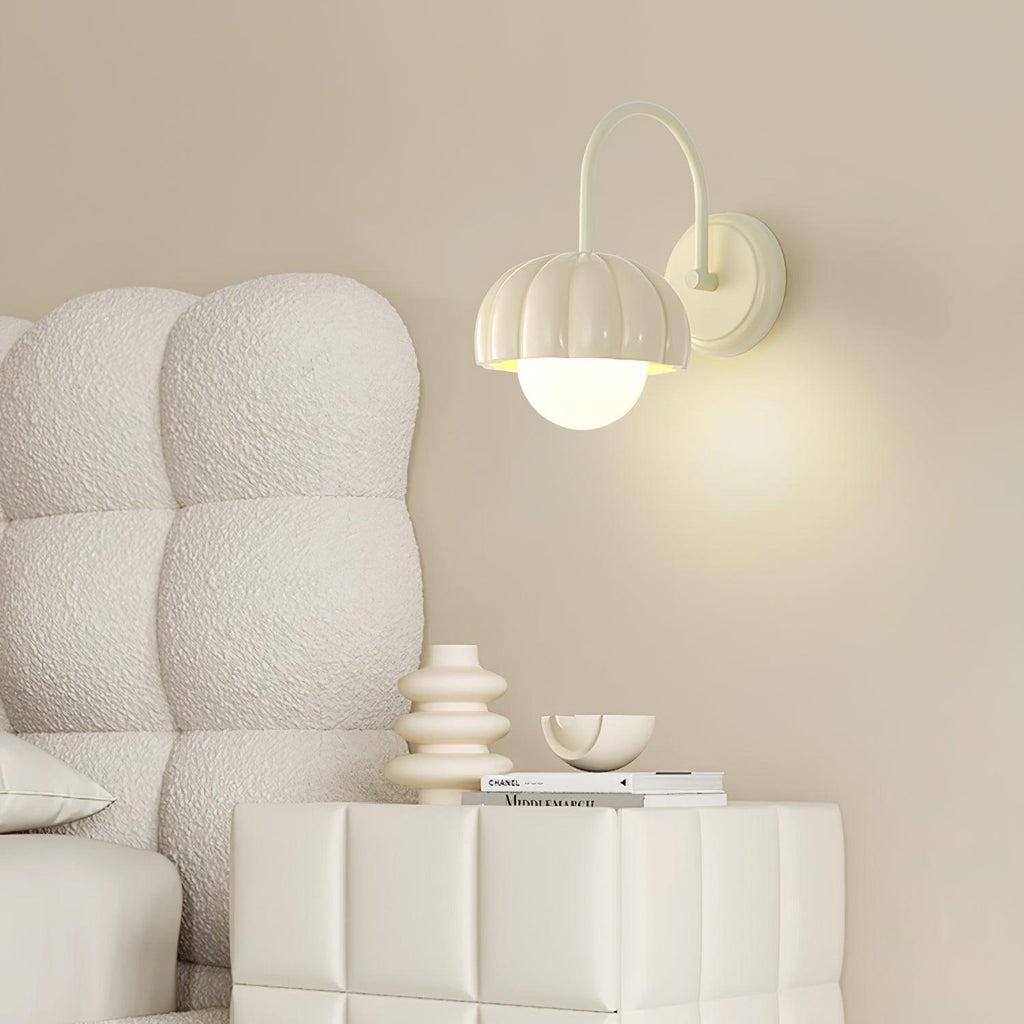 Creamy Pumpkin Wall Light, Hardwired Wall Sconce, detail 3