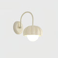 Creamy Pumpkin Wall Light, Hardwired Wall Sconce, Metal, Dia 17cm x H 27cm
