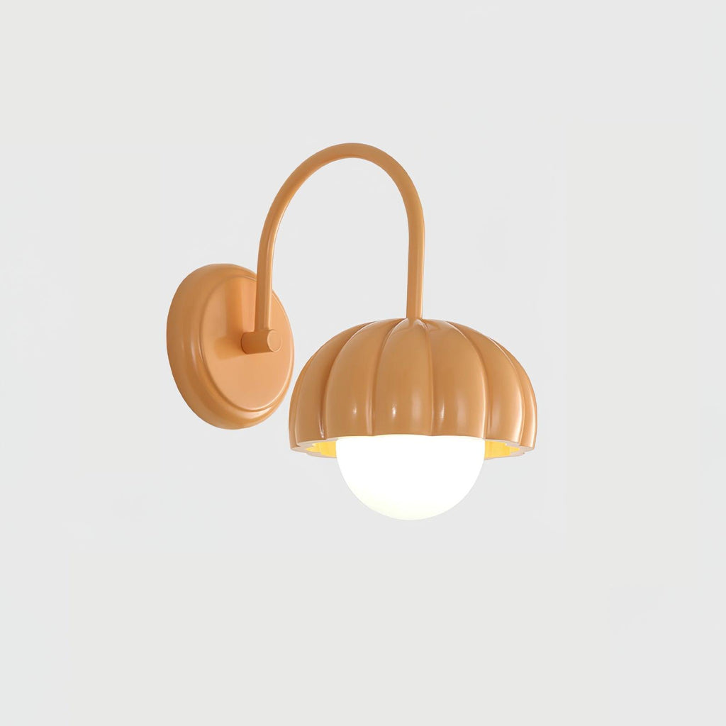 Creamy Pumpkin Wall Light, Hardwired Wall Sconce, detail 9