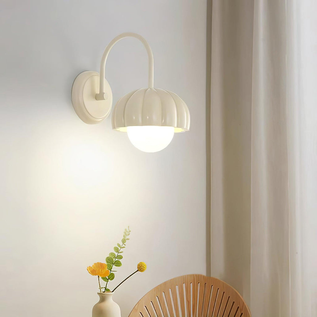 Creamy Pumpkin Wall Light, Hardwired Wall Sconce, detail 4