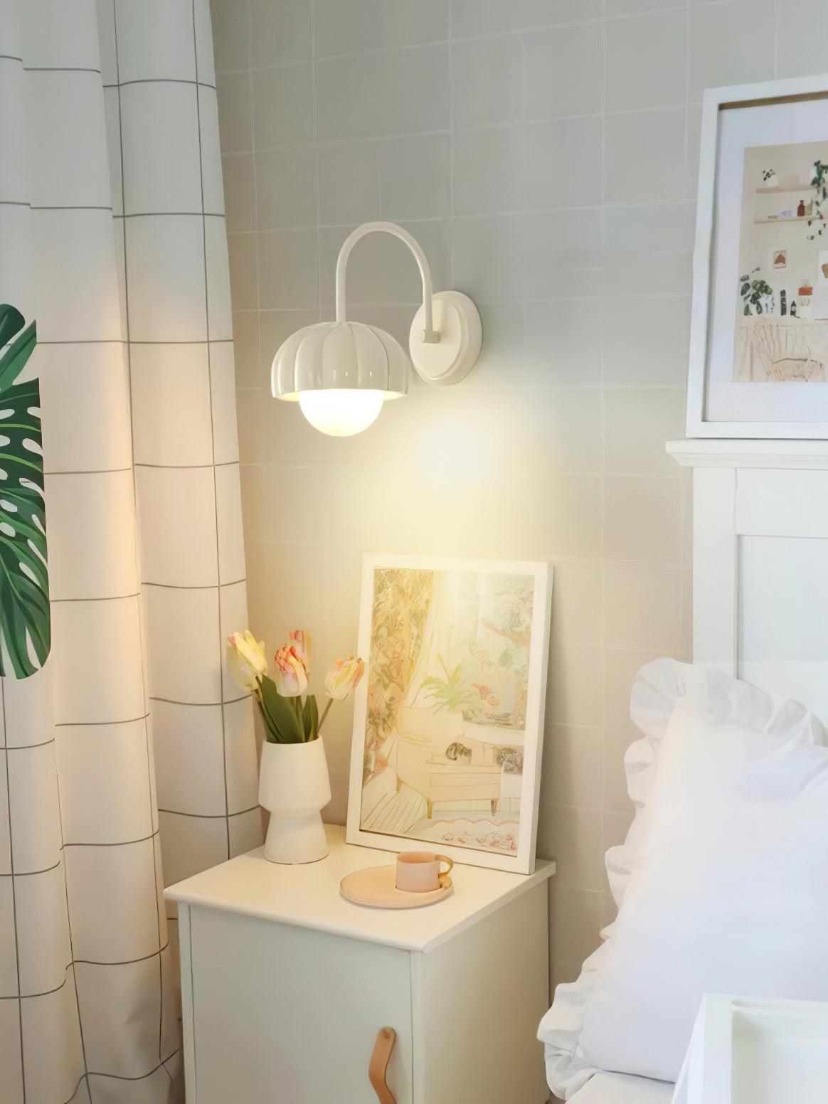 Creamy Pumpkin Wall Light, Hardwired Wall Sconce, detail 7
