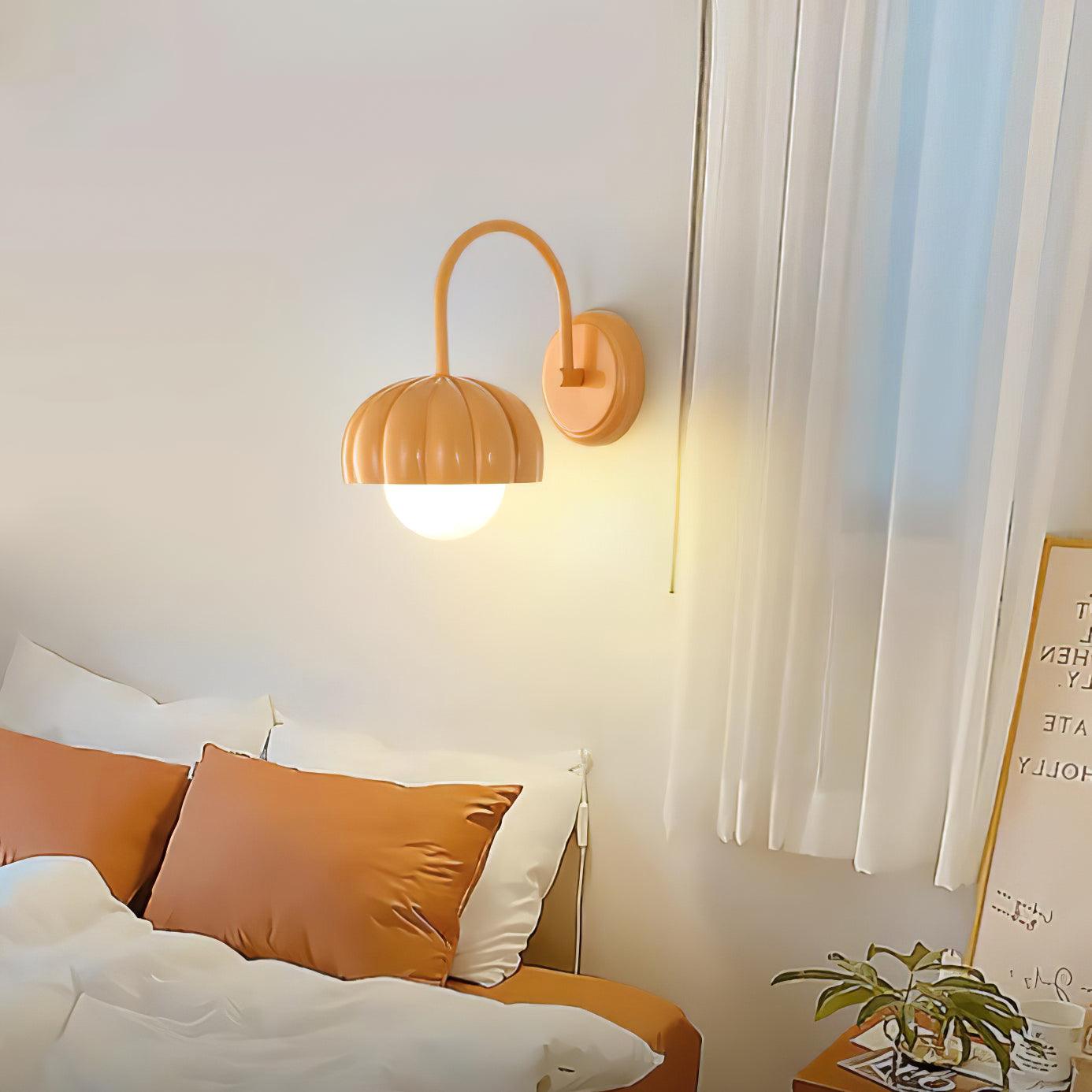 Creamy Pumpkin Wall Light, Hardwired Wall Sconce, detail 6