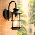 Creative Glass Waterproof LED Black Contemporary Plug-In Wall Light, Plug-In Wall Sconce, Iron, Dia 7in x H 16in
