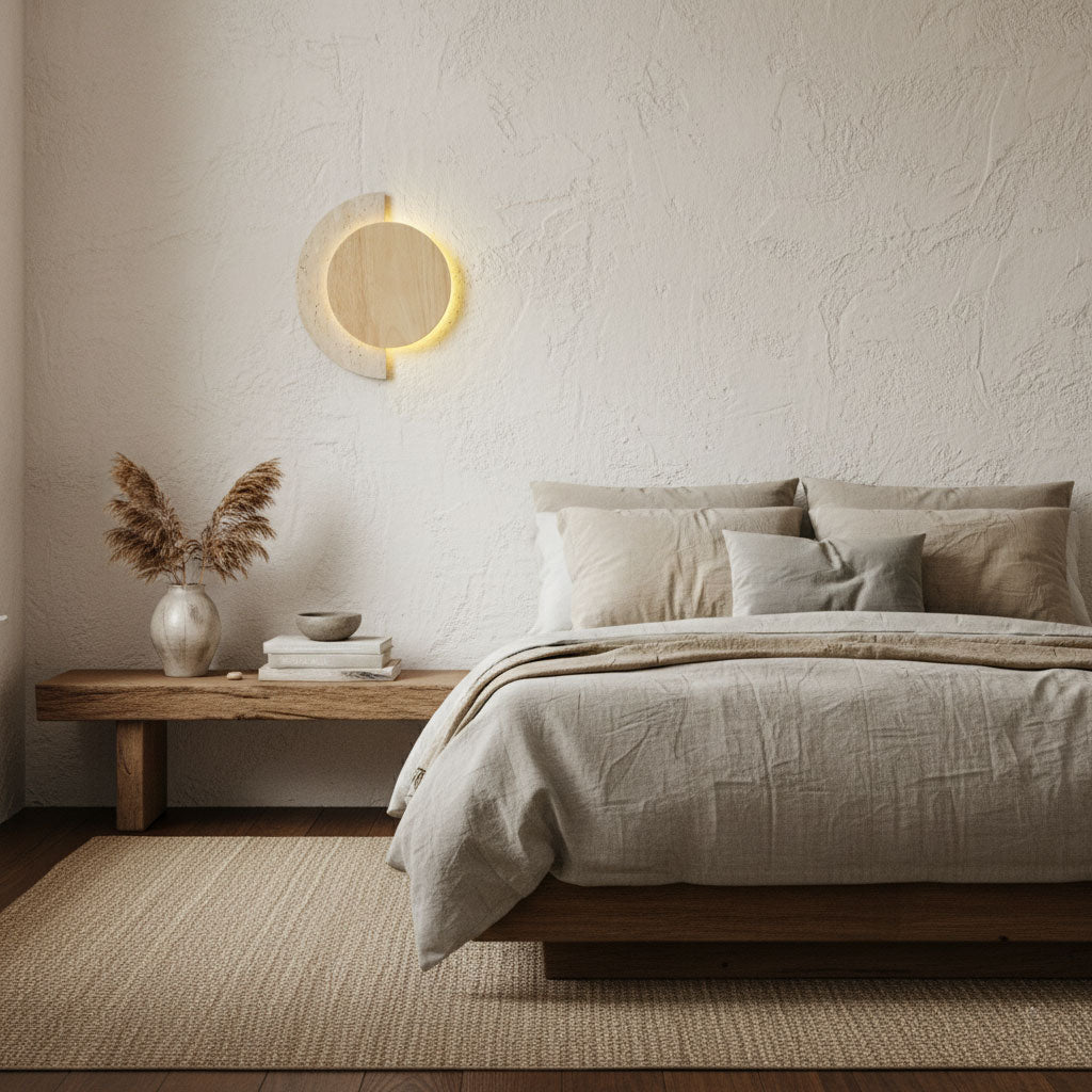 Crescent Halo Wall Light, Hardwired Wall Sconce, detail 2