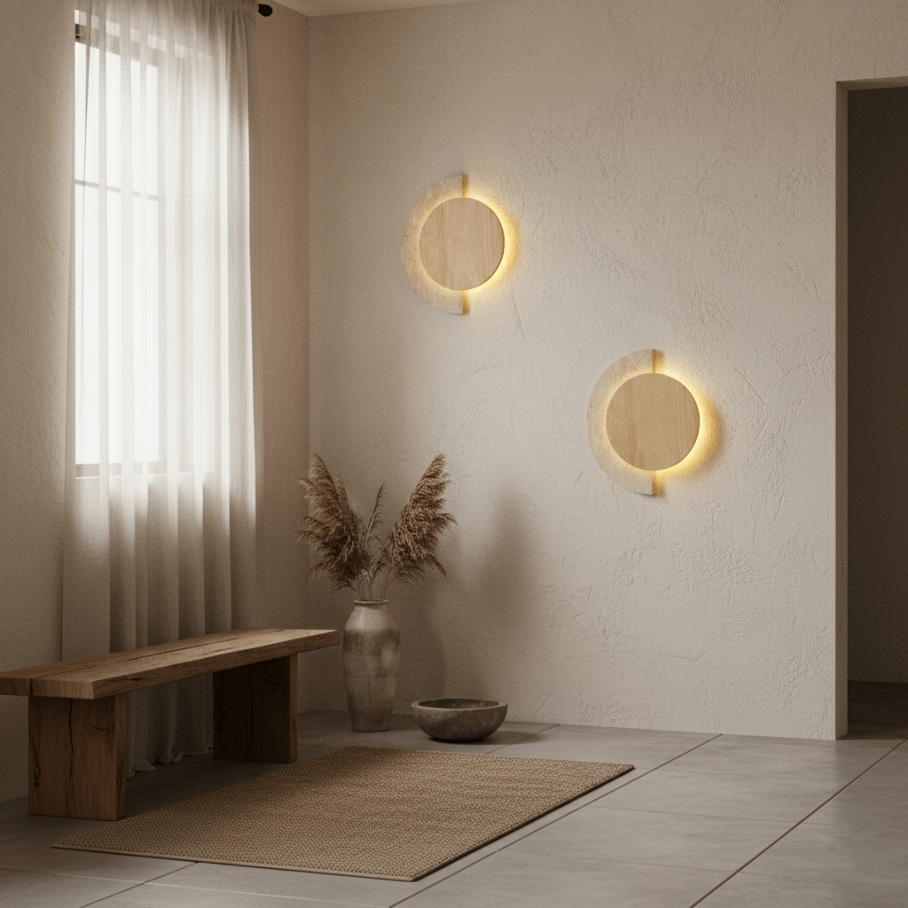 Crescent Halo Wall Light, Hardwired Wall Sconce, detail 5