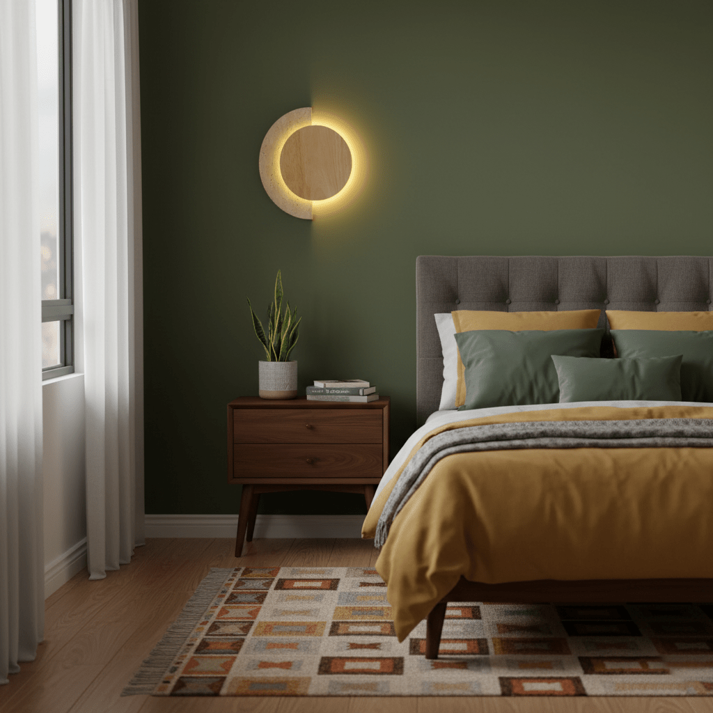 Crescent Halo Wall Light, Hardwired Wall Sconce, detail 6