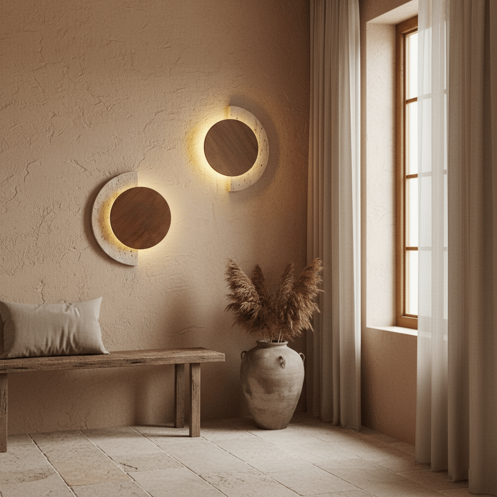 Crescent Halo Wall Light, Hardwired Wall Sconce, detail 9