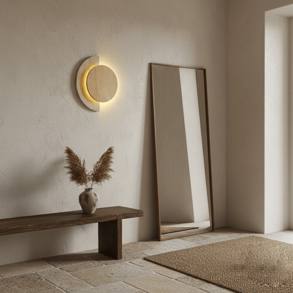 Crescent Halo Wall Light, Hardwired Wall Sconce, detail 4