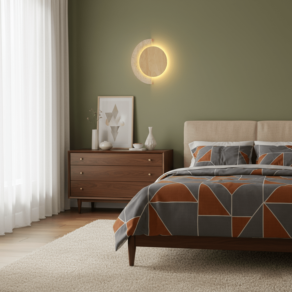 Crescent Halo Wall Light, Hardwired Wall Sconce, detail 12