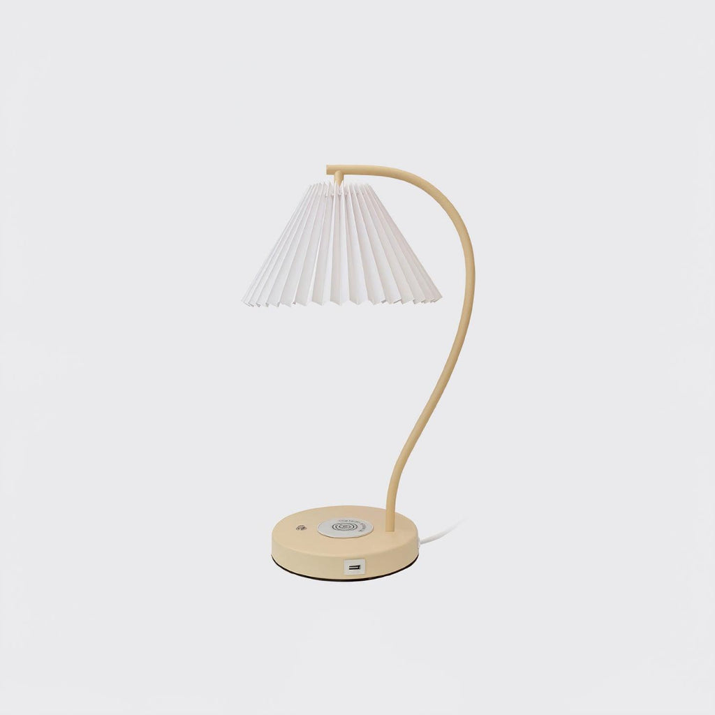 Crescini Pleated Table Light, Bedside Table Lamp, detail 9