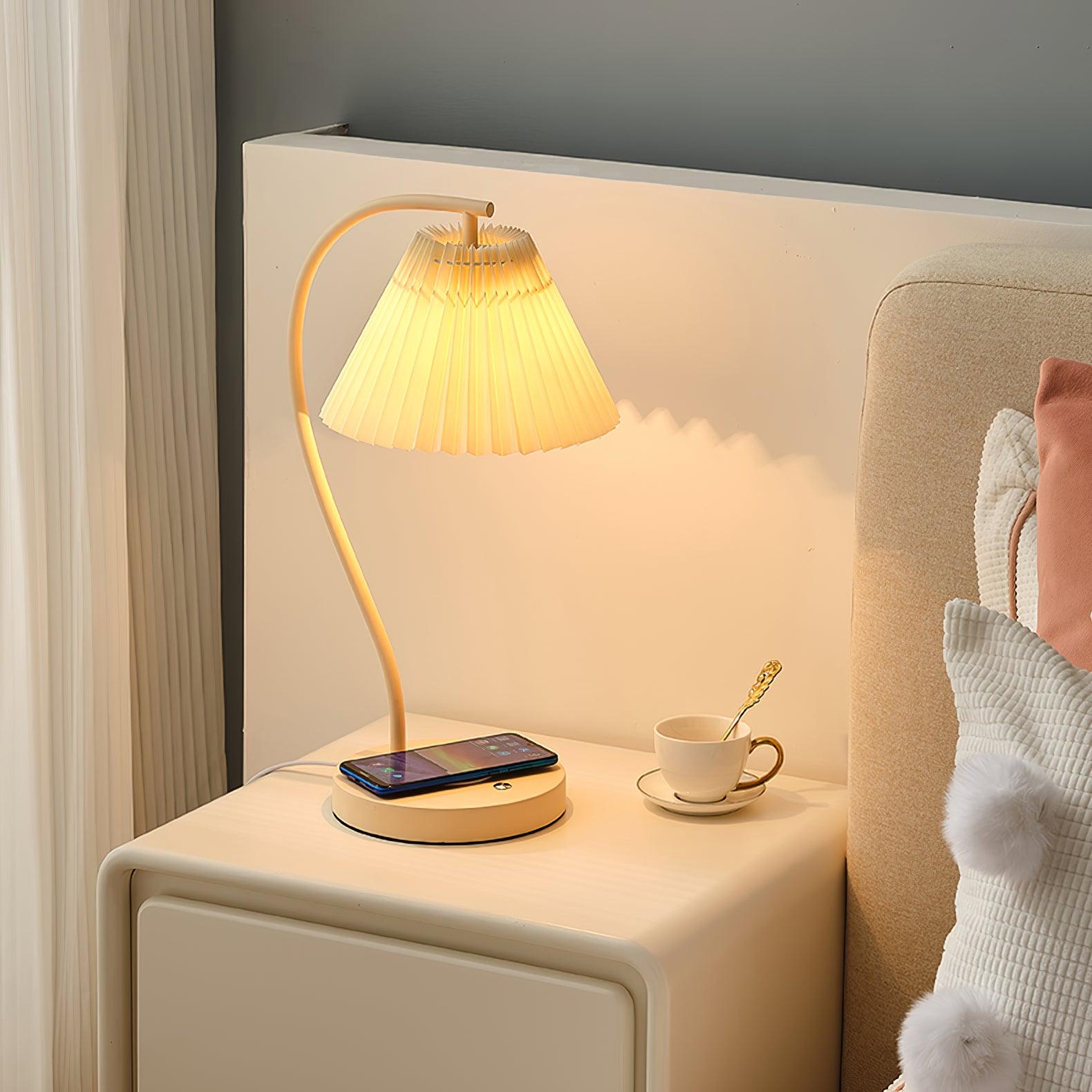 Crescini Pleated Table Light, Bedside Table Lamp, detail 6