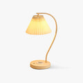 Crescini Pleated Table Light, Bedside Table Lamp, Metal, ∅ 11.4″ x H 18.5″