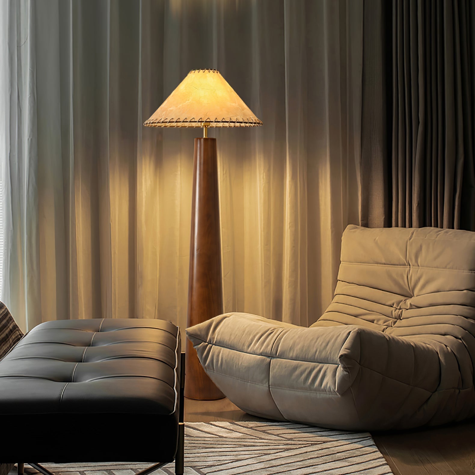 Crestview Paper Column Floor Light, Floor Lamp, detail 2