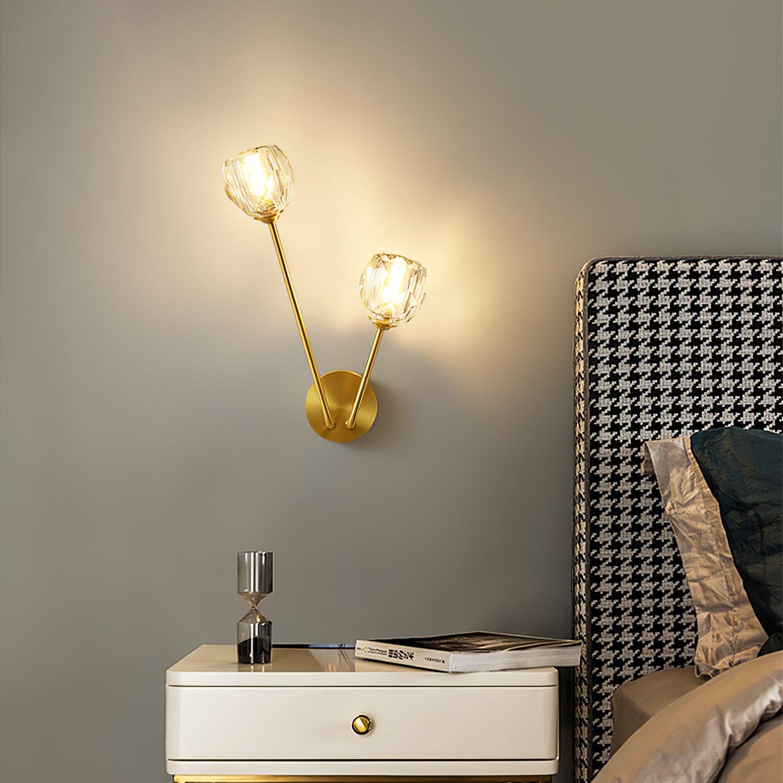 Crystal Branch Wall Light, Hardwired Wall Sconce, detail 3