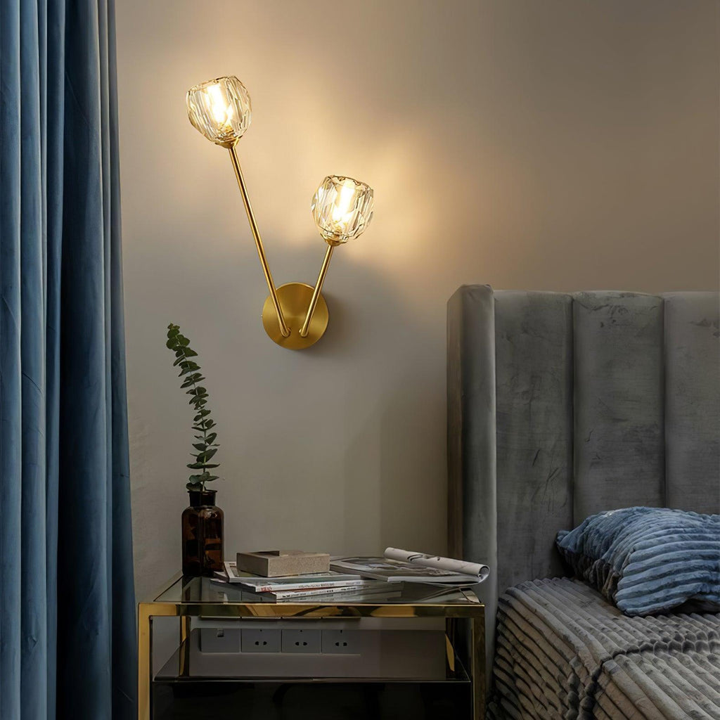 Crystal Branch Wall Light, Hardwired Wall Sconce, detail 5