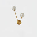 Crystal Branch Wall Light, Hardwired Wall Sconce, Brass, L 36cm x H 41cm