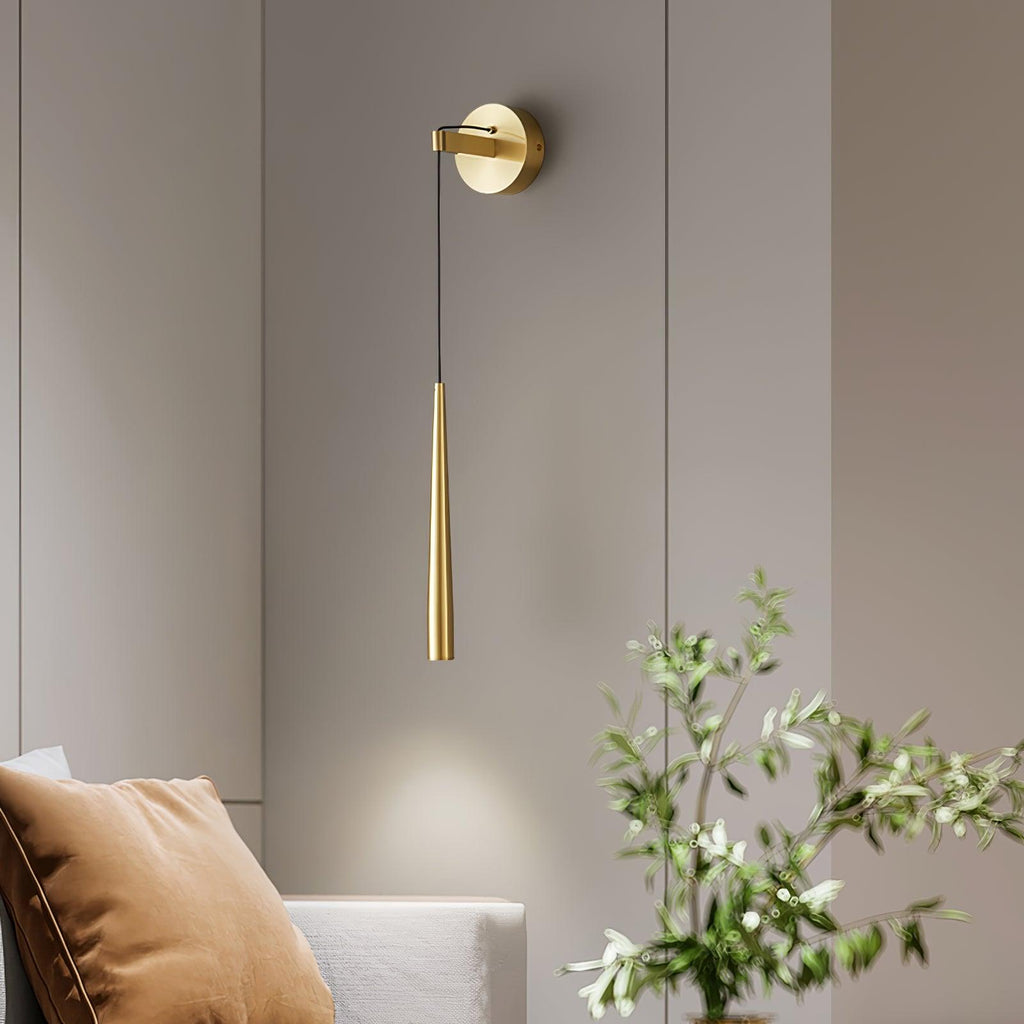 Crystal Conical Wall Light, Hardwired Wall Sconce, detail 5