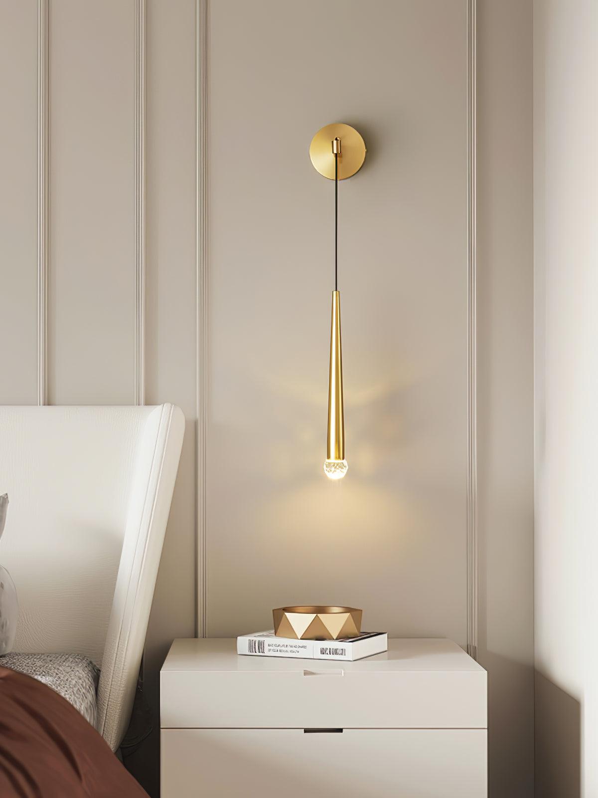 Crystal Conical Wall Light, Hardwired Wall Sconce, detail 7