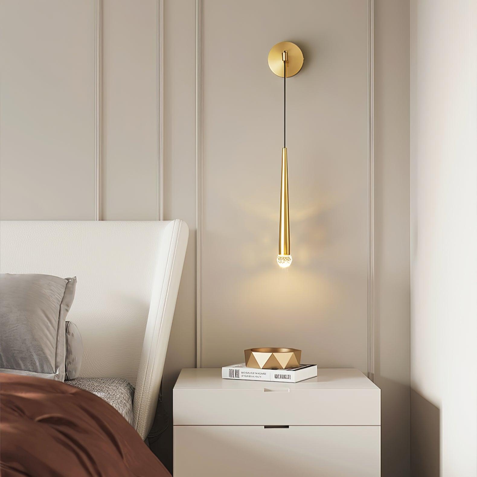 Crystal Conical Wall Light, Hardwired Wall Sconce, detail 4