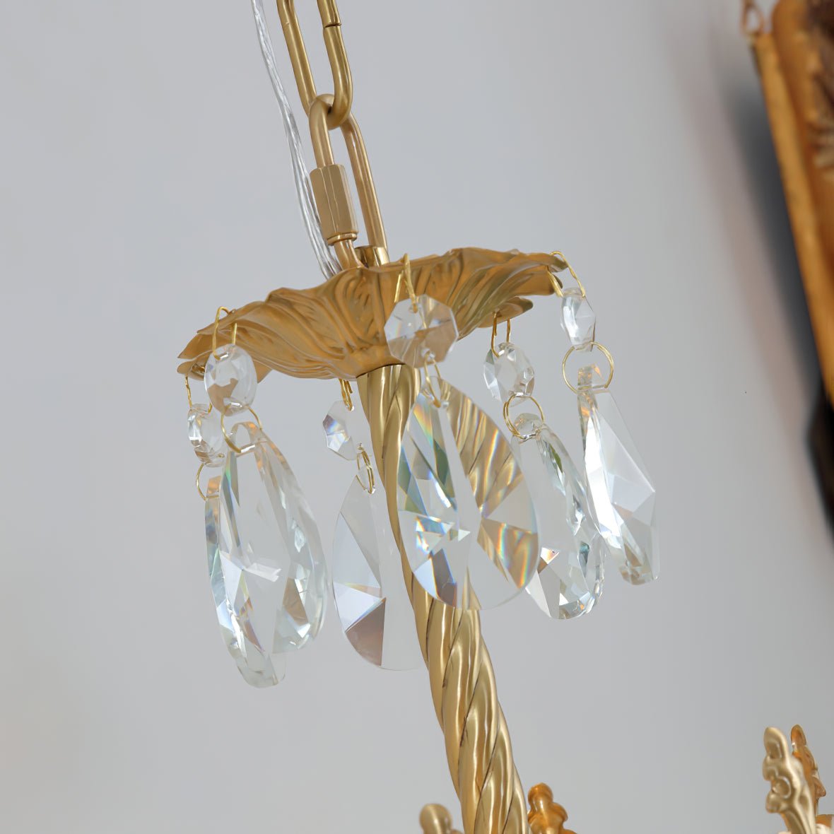 Crystal Crown Wall Light - Dia 16 cm x H 62cm Crystal, Hardwired Wall Sconce, detail 4