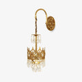 Crystal Crown Wall Light - Dia 16 cm x H 62cm Crystal, Hardwired Wall Sconce