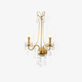 Crystal Pearl Chain Wall Light - ∅ 16.8″ x H 25.2″ Iron, Hardwired Wall Sconce
