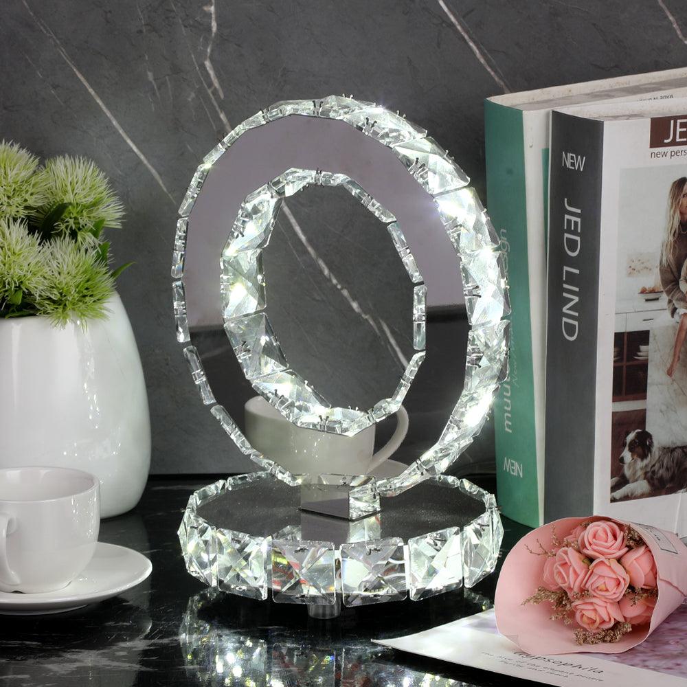 Crystal Rings Table Light, Bedside Table Lamp, detail 3