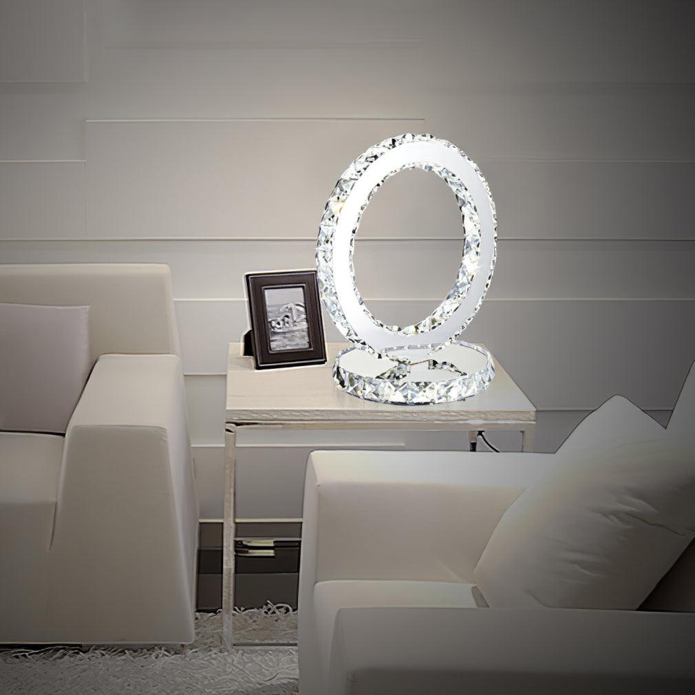 Crystal Rings Table Light, Bedside Table Lamp, detail 4