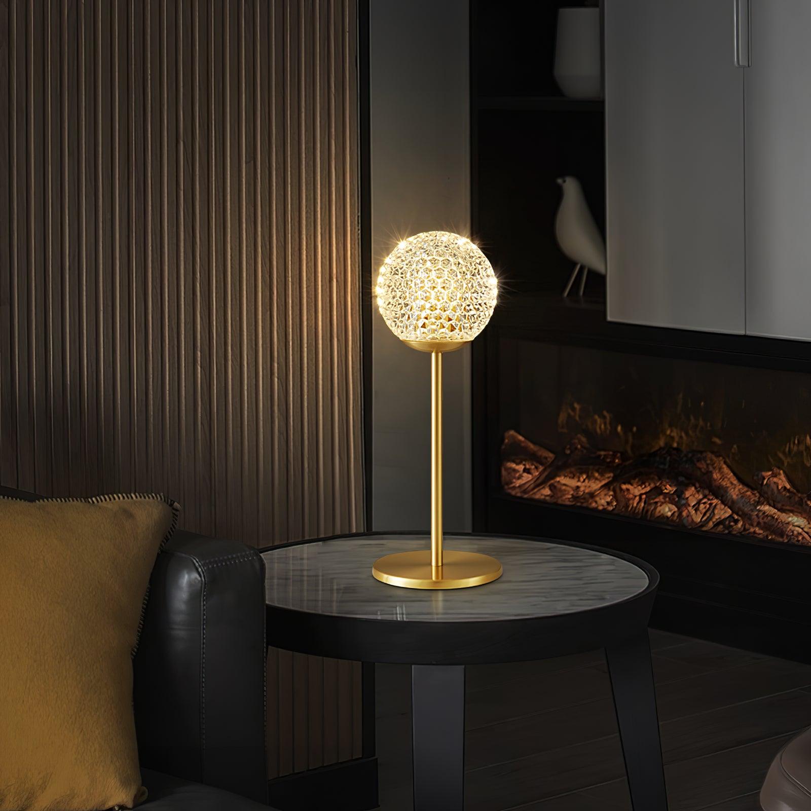 Crystal Tealight Table Light, Bedside Table Lamp, detail 3