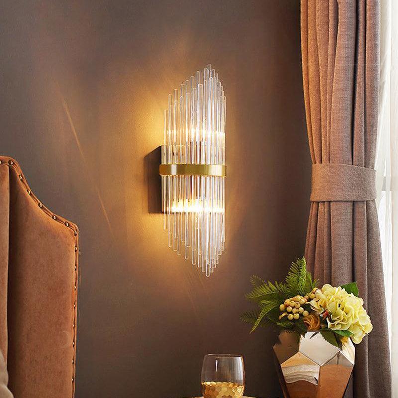 Crystal Wall Light, Hardwired Wall Sconce, detail 3