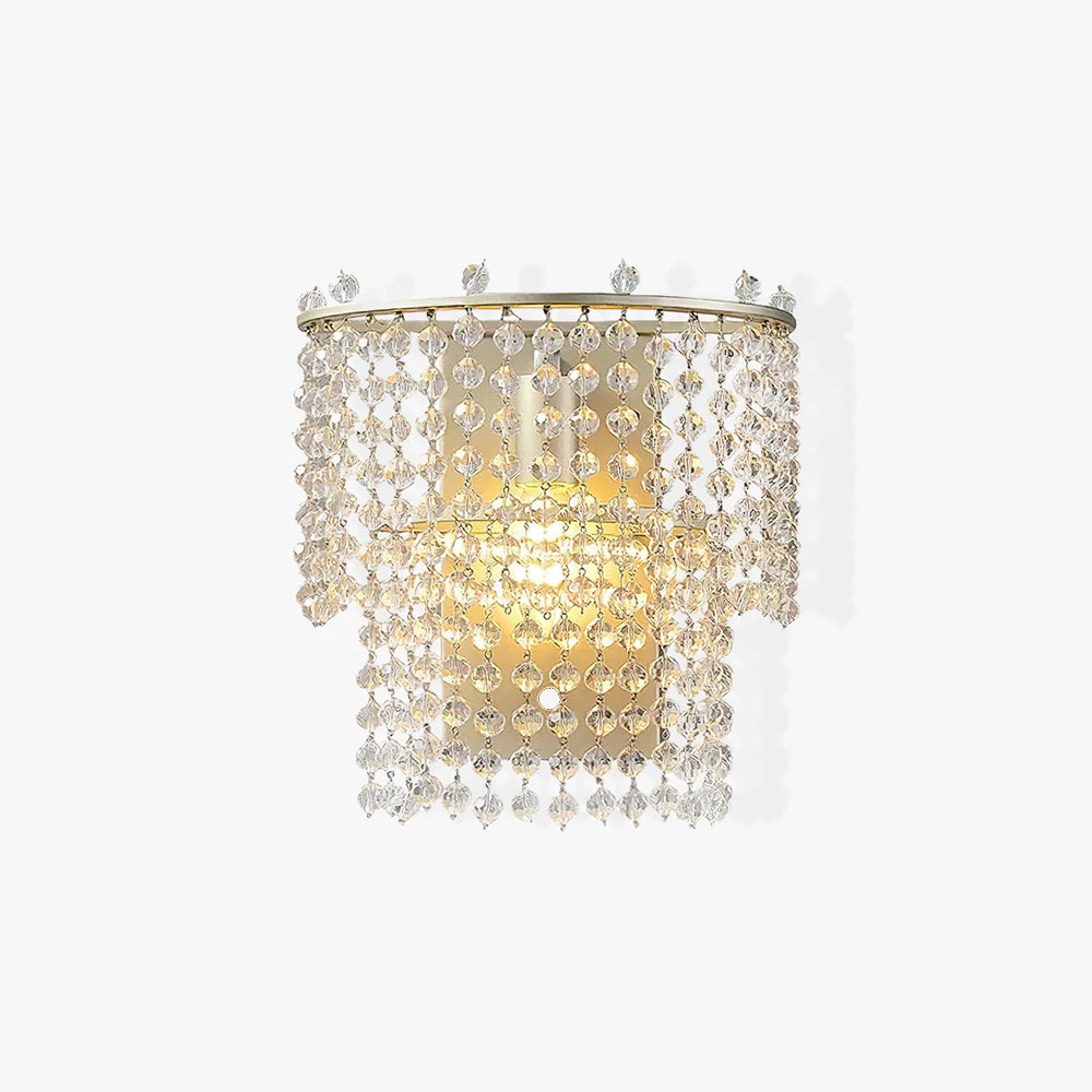 Crystal Waterfall Wall Light, Bedroom Wall Sconce, detail 2