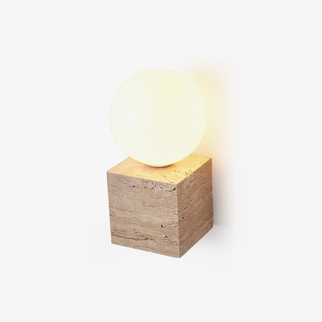 Cube Stone Wall Light, Hardwired Wall Sconce, detail 14