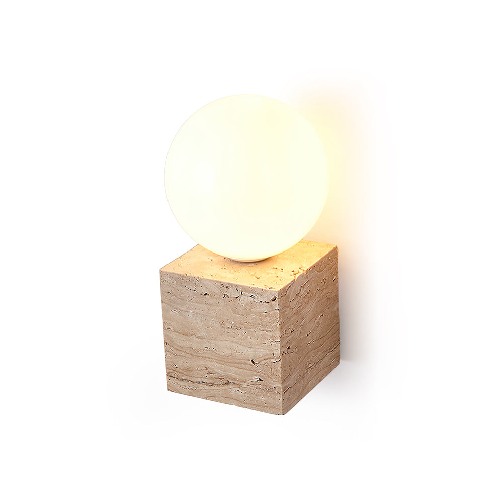 Cube Stone Wall Light, Hardwired Wall Sconce, detail 11